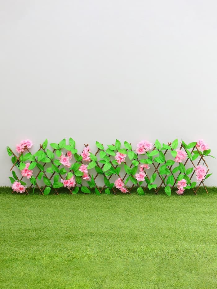 Ограждение декоративное, 35×120 см, «Розовые цветы», Greengo