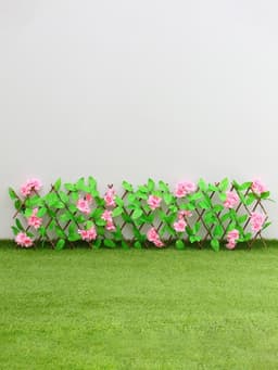Ограждение декоративное, 35×120 см, «Розовые цветы», Greengo