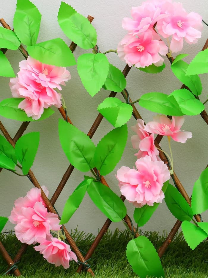 Ограждение декоративное, 35×120 см, «Розовые цветы», Greengo