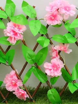 Ограждение декоративное, 35×120 см, «Розовые цветы», Greengo