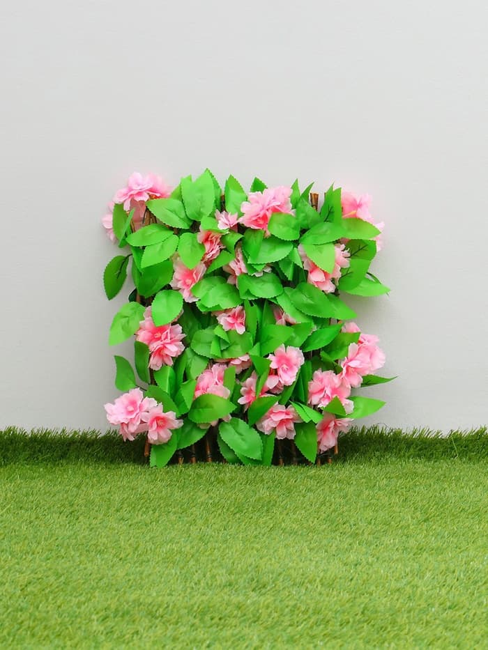 Ограждение декоративное, 35×120 см, «Розовые цветы», Greengo