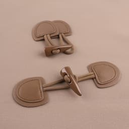 Застёжка-клевант 16×5 см, 2 шт., коричневая