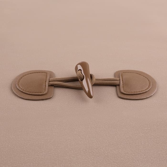 Застёжка-клевант 16×5 см, 2 шт., коричневая