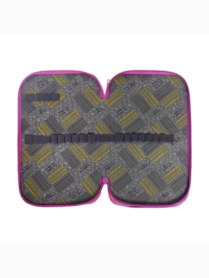 Пенал школьный, 2 секции, 12.5×20.5×4 см «Авокадо-кот»