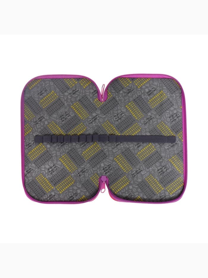 Пенал школьный, 2 секции, 12.5×20.5×4 см «Авокадо-кот»