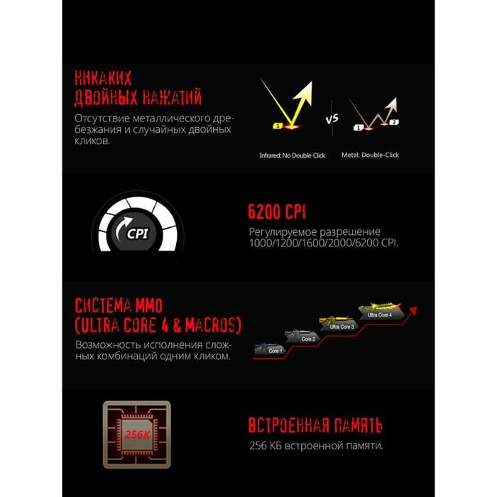 Мышь игровая A4Tech Bloody A90, оптическая, 6200 dpi, USB, 8 кнопок, чёрная