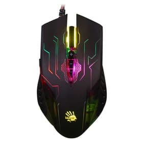Мышь игровая A4Tech Bloody Q51, оптическая, 6200 dpi, USB, 8 кнопок, чёрная с рисунком