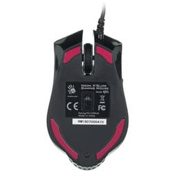 Мышь игровая A4Tech Bloody Q51, оптическая, 6200 dpi, USB, 8 кнопок, чёрная с рисунком