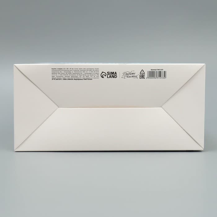 Коробка подарочная новогодняя складная «Снежного нового года», каток, 22×30×10 см