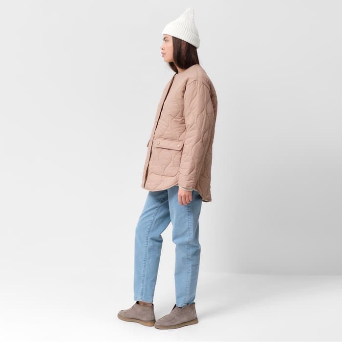 Куртка стёганая женская демисезонная MIST, размер 42, бежевая
