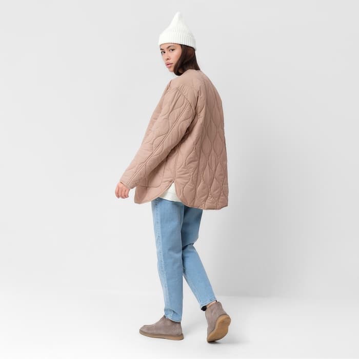 Куртка стёганая женская демисезонная MIST, размер 42, бежевая