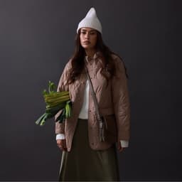 Куртка стёганая женская демисезонная MIST, размер 42, бежевая