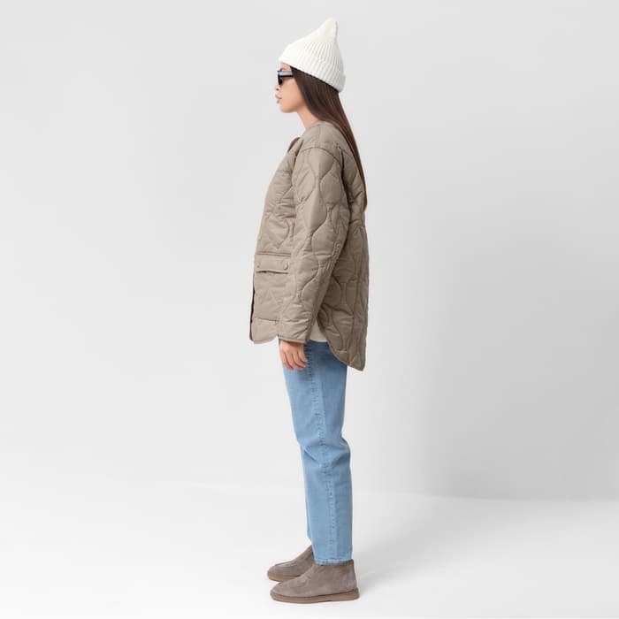 Куртка стёганая женская демисезонная MIST, размер 46, зелёная