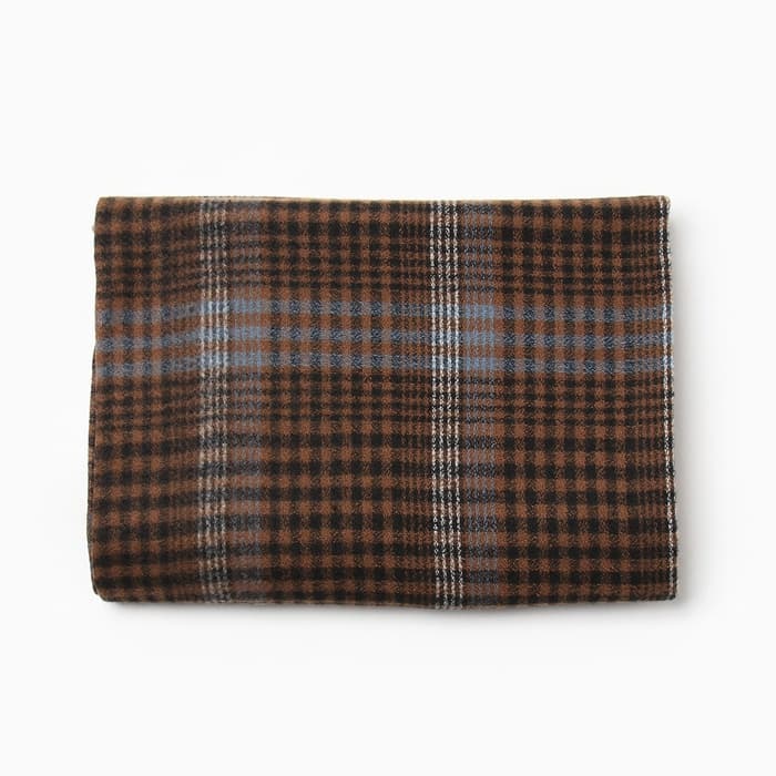 Шарф зимний с кистями MINAKU, размер 65×180 + 8 см, коричневый