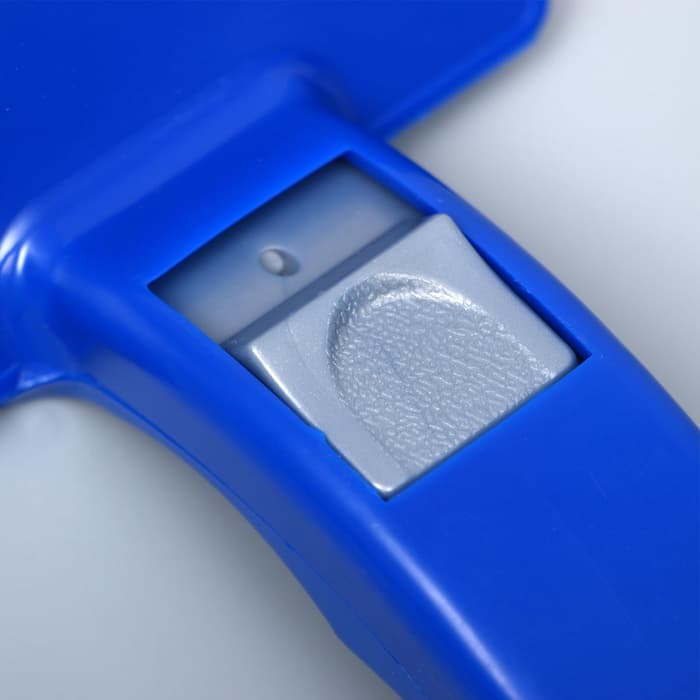 Пуходёрка, 10×15 см, с самоочисткой, пластик, синяя