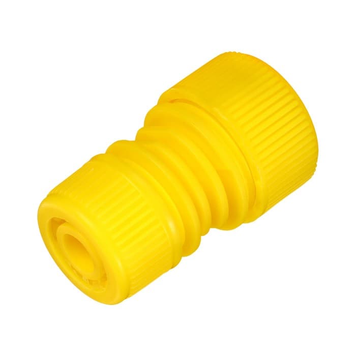 Муфта переходная, для шлангов 1/2" (12 мм) – 3/4" (19 мм), цанговое соединение, ABS-пластик, жёлтая, Greengo