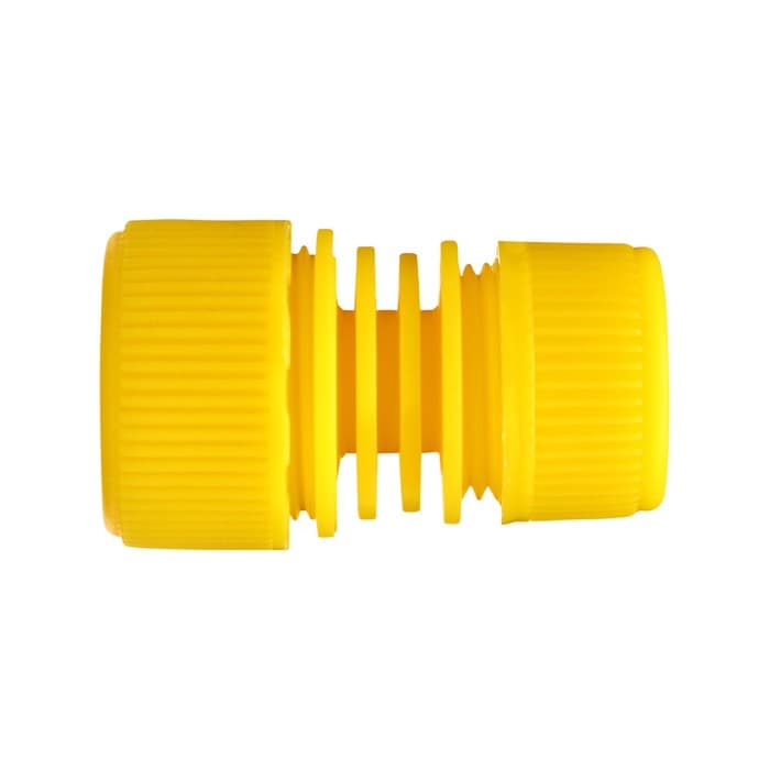 Муфта переходная, для шлангов 1/2" (12 мм) – 3/4" (19 мм), цанговое соединение, ABS-пластик, жёлтая, Greengo