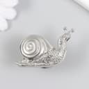 Мебельная ручка - кнопка, металл «Улитка», серебро, 2.8×5.2 см