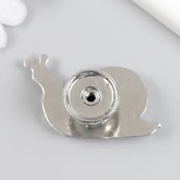 Мебельная ручка - кнопка, металл «Улитка», серебро, 2.8×5.2 см