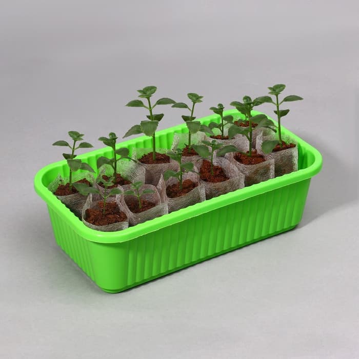 Пакет для рассады, 5×7 см, спанбонд плотностью 25 г/м², Greengo
