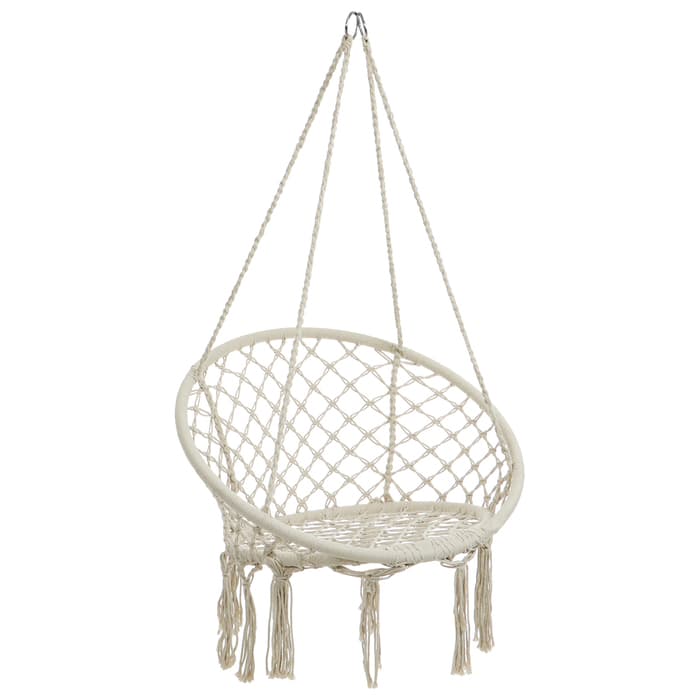 Гамак-кресло maclay, подвесное, плетёное, 60×80 см, бежевое