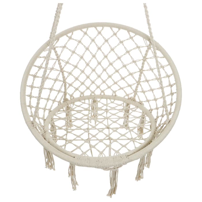 Гамак-кресло maclay, подвесное, плетёное, 60×80 см, бежевое