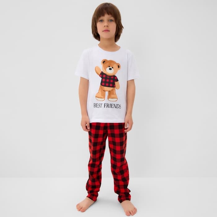 Пижама детская KAFTAN: Best friends размер 32 (110-116 см)