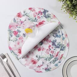 Салфетки сервировочные на стол Доляна «Акварель. Круг», 4 шт., d=38 см