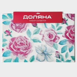 Салфетки сервировочные на стол Доляна «Бутоны», 4 шт., 45×30 см