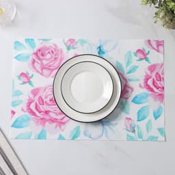 Салфетки сервировочные на стол Доляна «Бутоны», 4 шт., 45×30 см