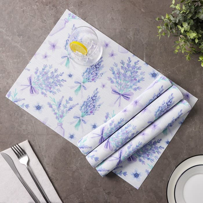 Салфетки сервировочные на стол Доляна «Спокойствие», 4 шт., 45×30 см