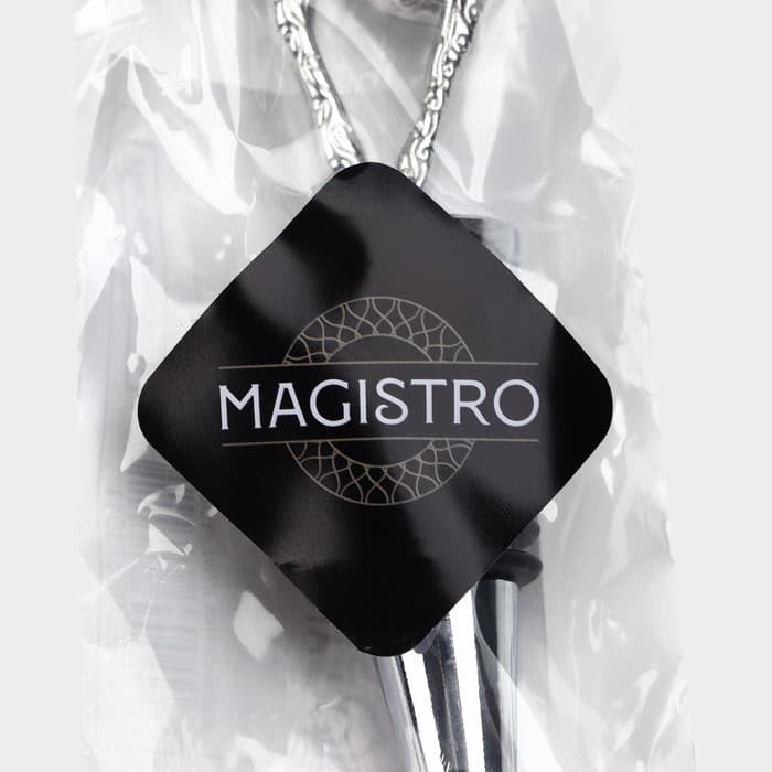 Пробка для бутылки новогодняя Magistro «Олень», 11.5 см, цинковый сплав, серебристая