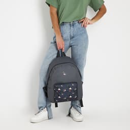 Рюкзак школьный текстильный «Утки», с карманом, серый