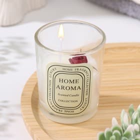 Ароматическая свеча в стакане Sweet Love, роза, 5.5×6.5 см