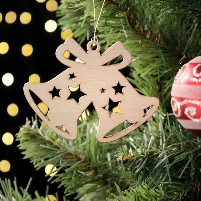 Елочная игрушка «Колокольчики» 8×9 см