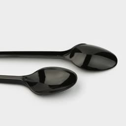 Ложка одноразовая «Стандарт», пластик, 12.5 см, чайная, чёрная