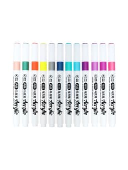 Набор маркеров акриловых 24 цвета, круглый наконечник, для любой поверхности