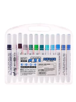 Набор маркеров акриловых 24 цвета, круглый наконечник, для любой поверхности