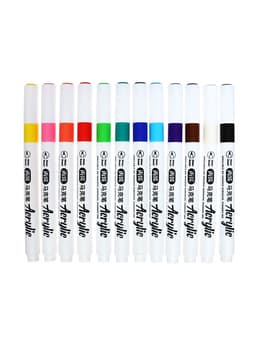 Набор маркеров акриловых 24 цвета, круглый наконечник, для любой поверхности