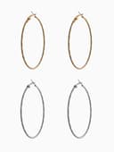 Серьги-кольца «Рельеф», миксы, d=5.7 см