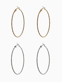 Серьги-кольца «Рельеф», миксы, d=5.7 см