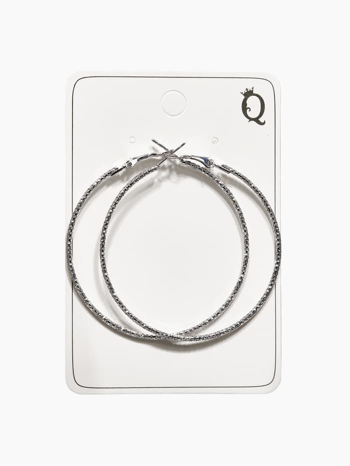 Серьги-кольца «Рельеф», миксы, d=5.7 см