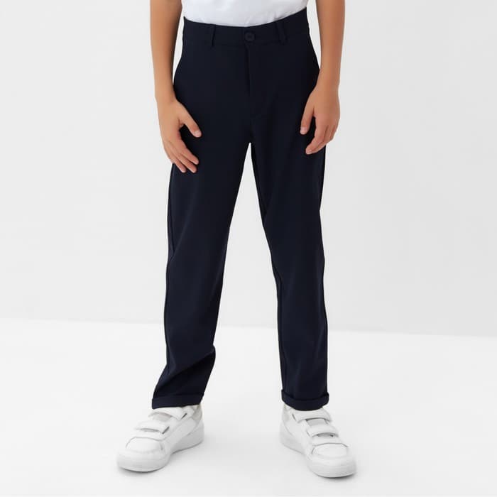 Брюки для мальчика MINAKU: School Collection, тёмно-синие, рост 152 см