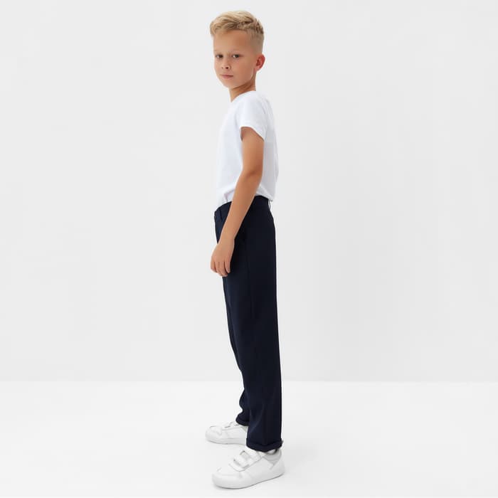 Брюки для мальчика MINAKU: School Collection, тёмно-синие, рост 152 см