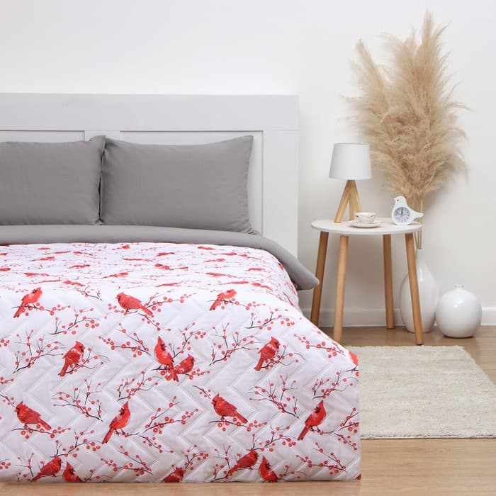Покрывало 1.5-спальное LoveLife Red cardinal, 150×210±5 см, микрофайбер