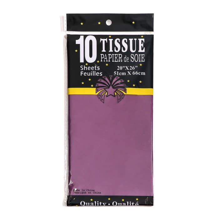 Бумага упаковочная тишью, баклажановый, 50×66 см