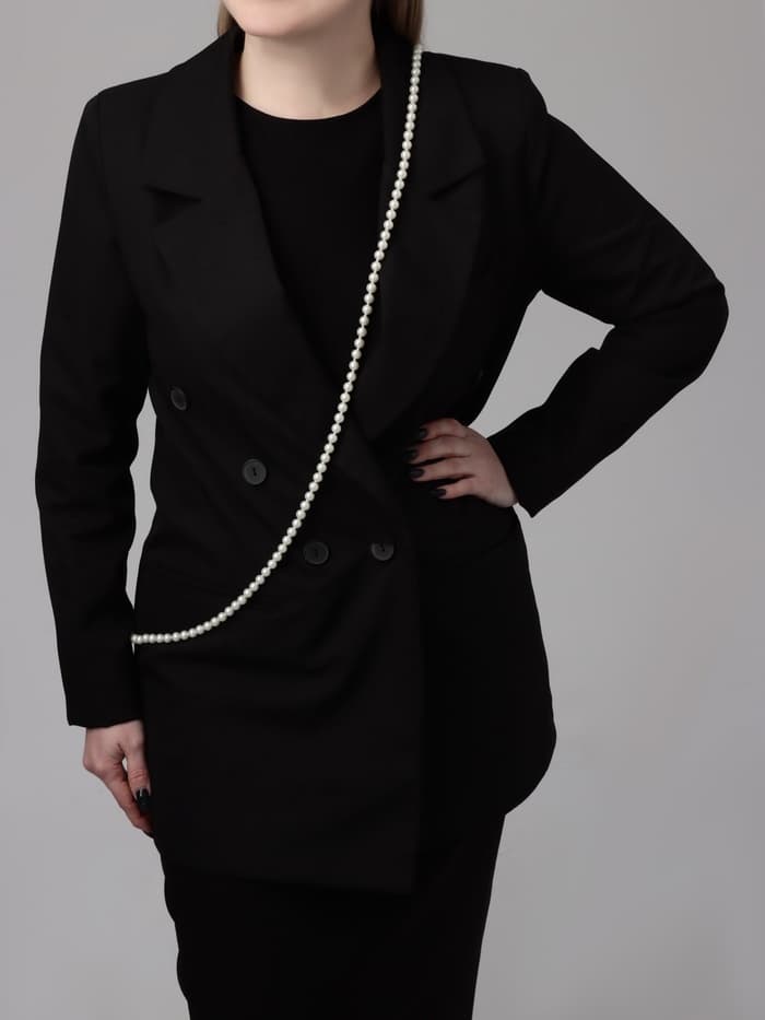 Бусы «Классика», шар №8, цвет молочный, L=125 см