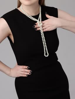 Бусы «Классика», шар №8, цвет молочный, L=125 см