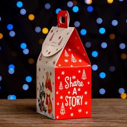 Подарочная новогодняя коробка «Домик Поделись историей», 9.1×7×15.7 см