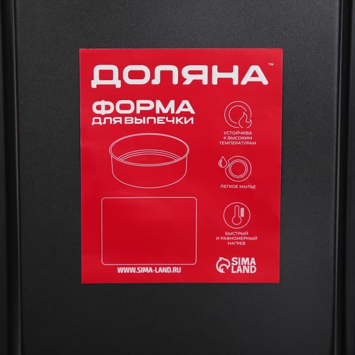 Противень Доляна «Жаклин. Прямоугольник», 30×20×5 см, антипригарное покрытие, чёрный